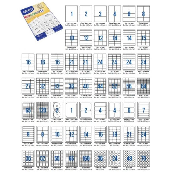 ЕТИКЕТИ САМОЗАЛЕПВАЩИ, А4, прави ъгли