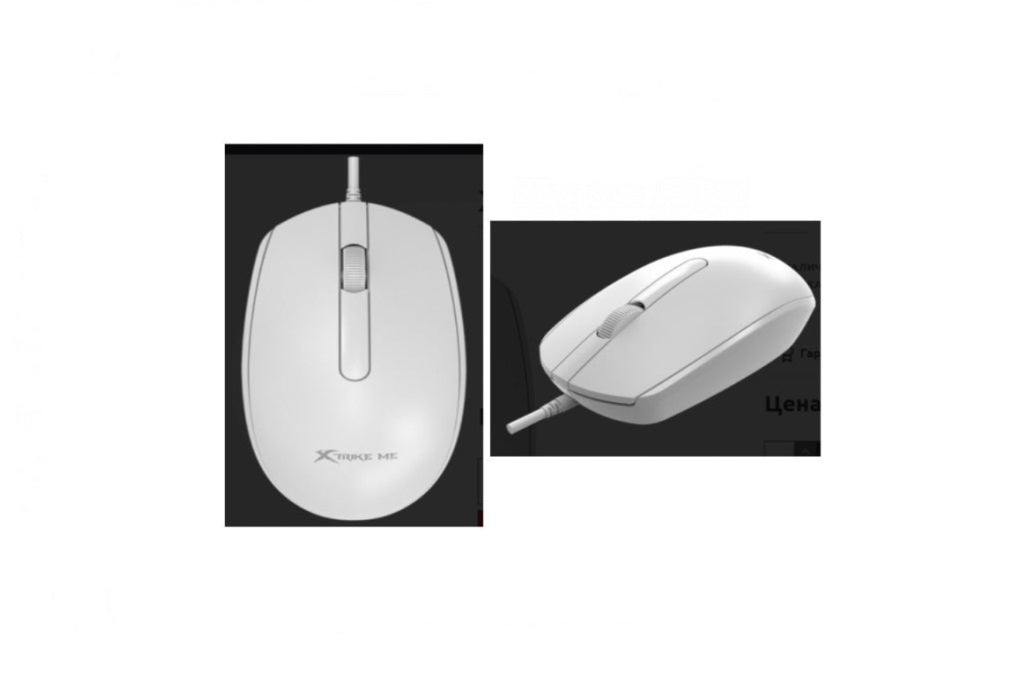 МИШКА GM-123, оптична жична, бяла